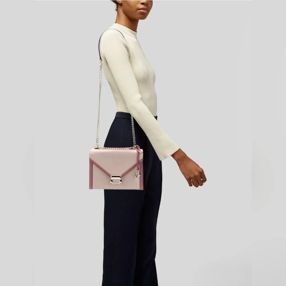Michael Kors Whitney Soft Pink Large Flap Shoulder bag Leather NWT
